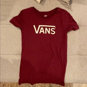 Burgundy vans t-shirt